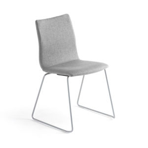 Konferenčná stolička OTTAWA, s kĺzavou základňou, strieborná/šedá