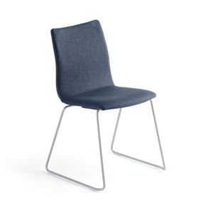 Konferenčná stolička OTTAWA, s kĺzavou základňou, modrá/šedá