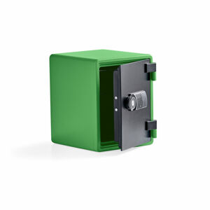Bezpečnostná skriňa ADORE, ohňovzdorná, 520x410x445 mm, zelená