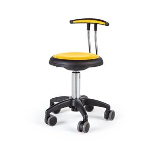 Mobilná pracovná stolička STAR, V 380-480 mm, žltá
