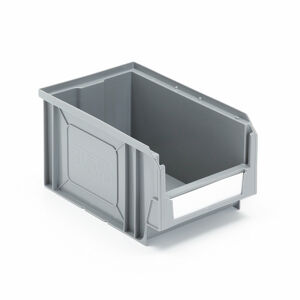 Plastové boxy APART, Š 145 x H 235 x V 125 mm, 38 ks, šedé