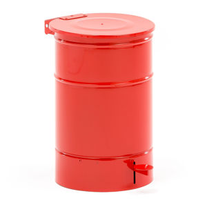 Kovová nádoba na horľavý odpad LISTON, 30 L, červená
