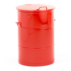 Kovová nádoba na horľavý odpad LISTON, 160 L, červená