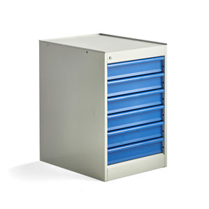 Dielenský zásuvkový kontajner SOLID, 6 zásuviek, 800x535x670 mm