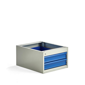 Dielenský zásuvkový kontajner SOLID, 2 zásuvky, 330x535x670 mm