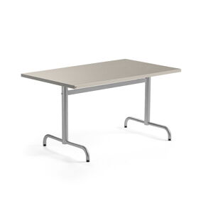 Stôl PLURAL, 1200x800x720 mm, linoleum - šedá, strieborná
