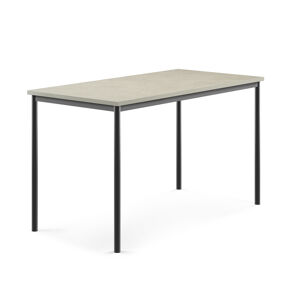 Stôl SONITUS, 1600x800x900 mm, linoleum - svetlošedá, antracit