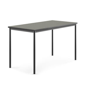Stôl SONITUS, 1600x800x900 mm, linoleum - tmavošedá, antracit
