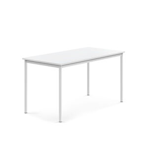 Stôl SONITUS, 1400x700x720 mm, laminát - biela, biela