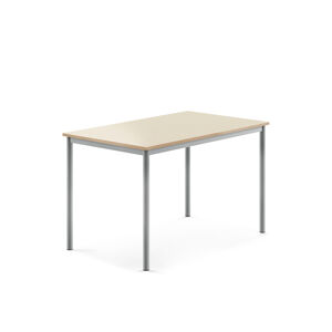 Stôl BORÅS, 1200x800x760 mm, laminát - breza, strieborná