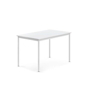 Stôl BORÅS, 1200x800x760 mm, laminát - biela, biela