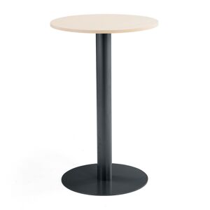 Barový stôl ALVA, Ø700x1100 mm, breza, antracit