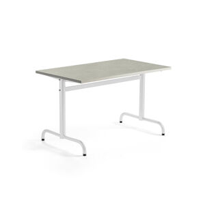 Stôl PLURAL, 1200x700x720 mm, linoleum - šedá, biela