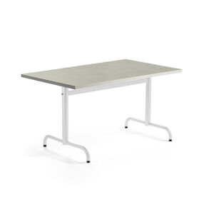 Stôl PLURAL, 1200x800x720 mm, linoleum - šedá, biela