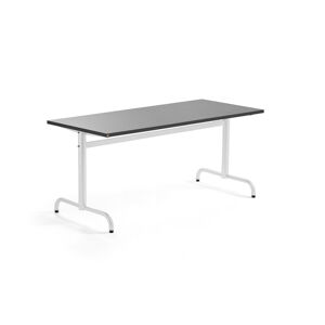 Stôl PLURAL, 1600x700x720 mm, linoleum - tmavošedá, biela