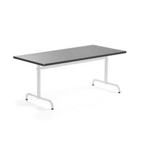 Stôl PLURAL, 1600x800x720 mm, linoleum - tmavošedá, biela