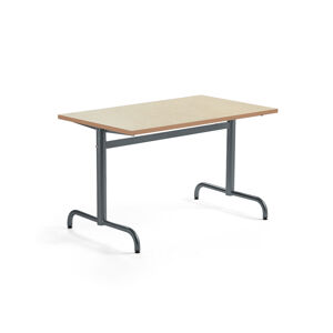 Stôl PLURAL, 1200x700x720 mm, linoleum - béžová, antracit