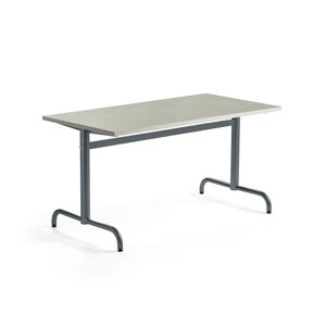 Stôl PLURAL, 1400x700x720 mm, linoleum - šedá, antracit