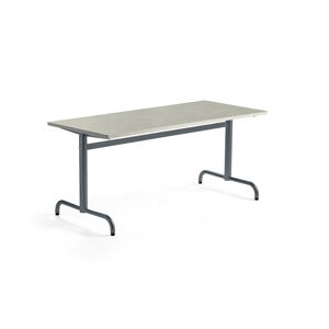 Stôl PLURAL, 1600x700x720 mm, linoleum - šedá, antracit