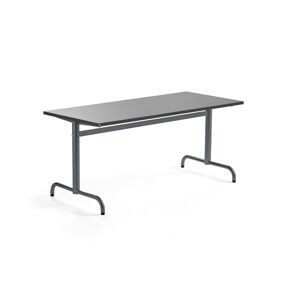 Stôl PLURAL, 1600x700x720 mm, linoleum - tmavošedá, antracit