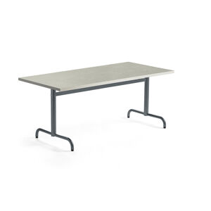 Stôl PLURAL, 1600x800x720 mm, linoleum - šedá, antracit
