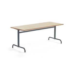 Stôl PLURAL, 1800x700x720 mm, linoleum - béžová, antracit