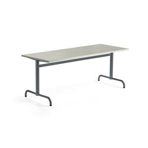 Stôl PLURAL, 1800x700x720 mm, linoleum - šedá, antracit