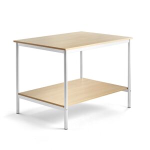 Pracovný stôl, 1200x900x900 mm, breza, biela