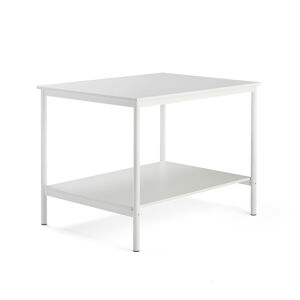 Pracovný stôl, 1200x900x900 mm, biela, biela