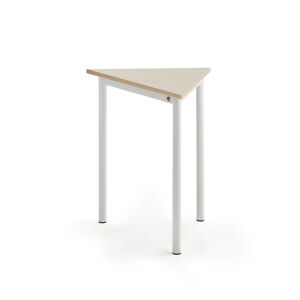 Stôl SONITUS TRIANGEL, 700x600x720 mm, laminát - breza, biela