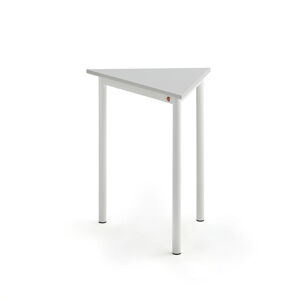 Stôl SONITUS TRIANGEL, 700x600x720 mm, laminát - šedá, biela
