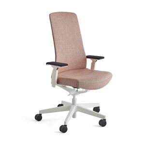 Kancelárska stolička BELMONT, biela/lososová