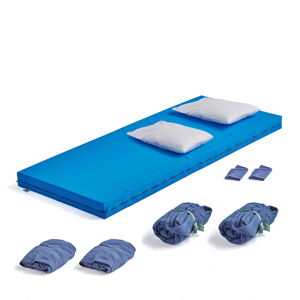 Set posteľnej bielizne a matraca EXTRA, polyesterové vlákno, modrá