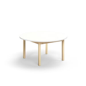 Stôl DECIBEL, Ø1200x590 mm, akustický HPL - biela