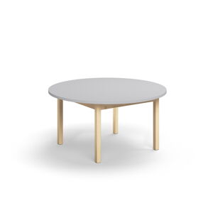 Stôl DECIBEL, Ø1200x590 mm, akustický HPL - šedá