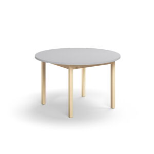 Stôl DECIBEL, Ø1200x720 mm, akustický HPL - šedá