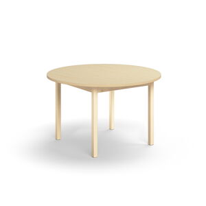 Stôl DECIBEL, Ø1200x720 mm, akustický HPL - breza