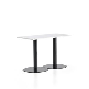Stôl ALVA, 1400x700x900 mm, antracit, biela