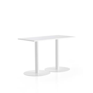 Stôl ALVA, 1400x700x900 mm, biela, biela