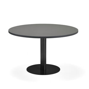 Pevný stôl do jedálne GATHER, na kotvenie, Ø 900x720 mm, antracit, antracit