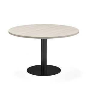 Jedálenský stôl GATHER, na kotvenie, Ø 900x720 mm, antracit, jaseň