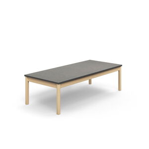 Stôl DECIBEL, 1800x800x530 mm, akustické linoleum - tmavošedá