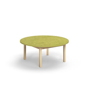 Stôl DECIBEL, Ø1200x530 mm, akustické linoleum - zelená