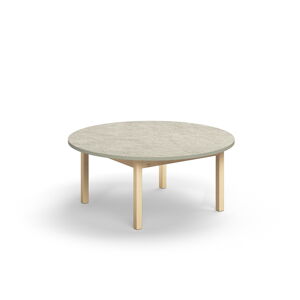 Stôl DECIBEL, Ø1200x530 mm, akustické linoleum - šedá