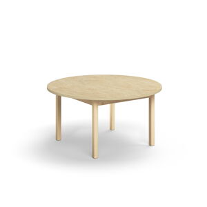 Stôl DECIBEL, Ø1200x590 mm, akustické linoleum - béžová