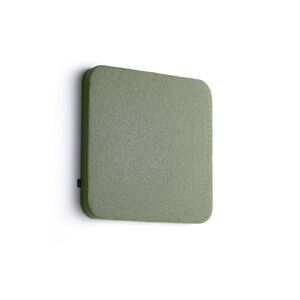 Akustický panel POLY, s oblými rohami, 600x600x56 mm, nástenný, zelená