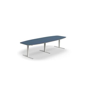 Rokovací stôl AUDREY, 3200x1200 mm, biely rám, šedomodrá